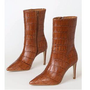 Matisse - Dream Catcher Cognac Leather Pointed-Toe High Heel Boots
